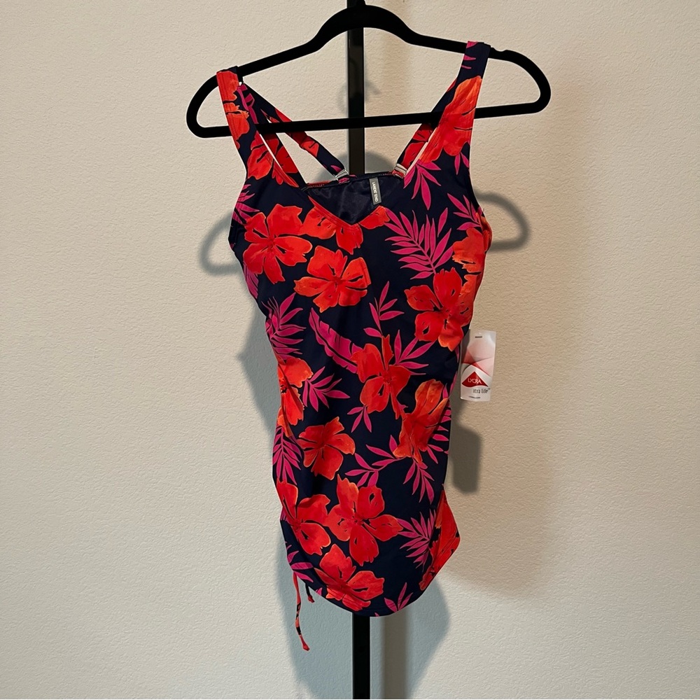 Lands End Floral Swim Top NWT